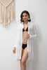 Women's White Long Sleeve Shirt Button Up