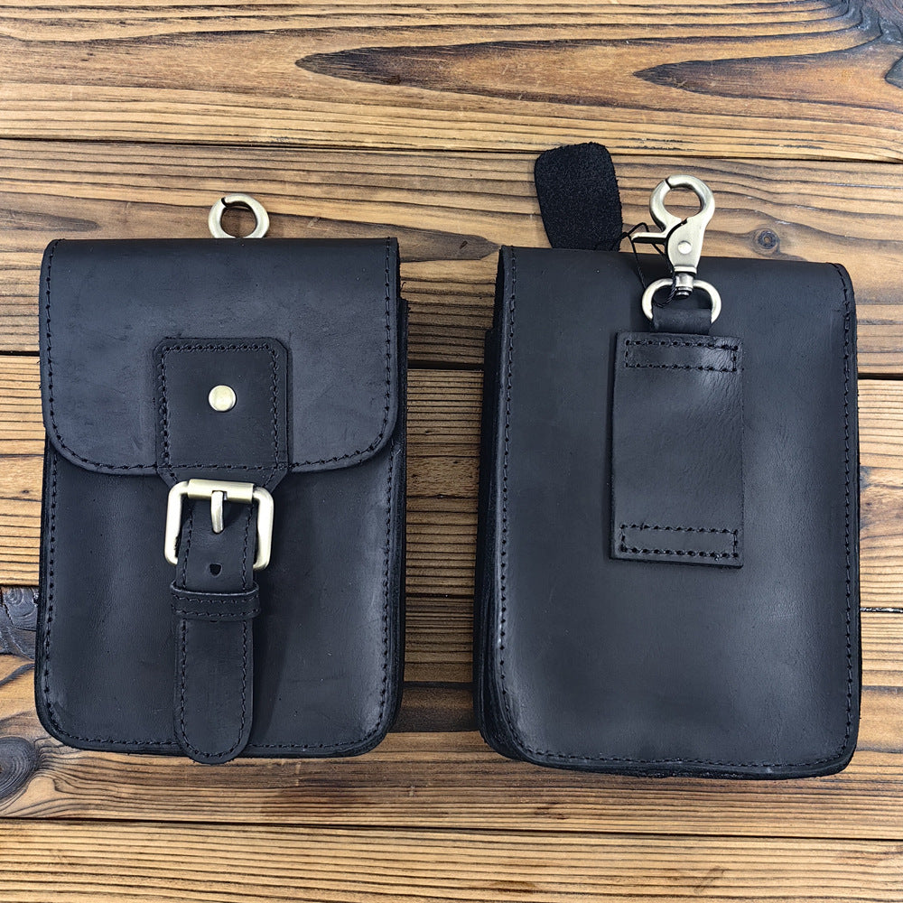 Men’s Leather Waist Bag Genuine Leather Phone Holder