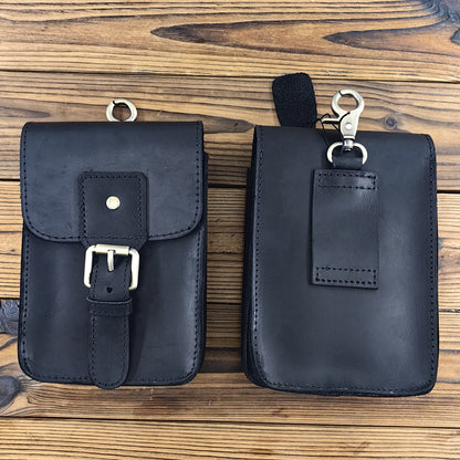 Men’s Leather Waist Bag Genuine Leather Phone Holder