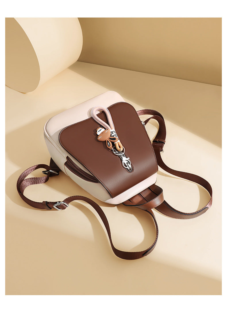 Small Leather Designer Backpack Purse for Women