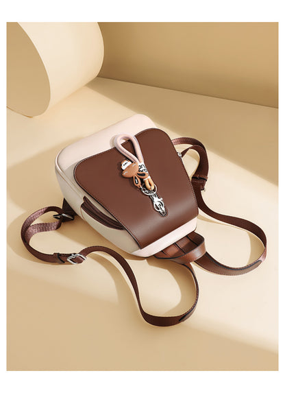 Small Leather Designer Backpack Purse for Women
