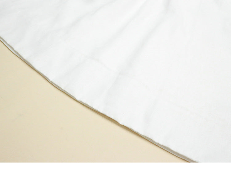 White linen a line midi sundress square neck summer