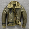 genuine shearling coat mens green