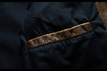 Men’s Vintage Distressed Biker Leather Jacket Slim Fit