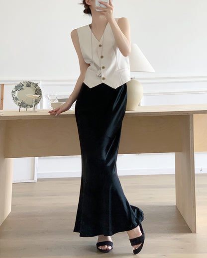 Stylish Women Vest Waist Coast For Work Causal