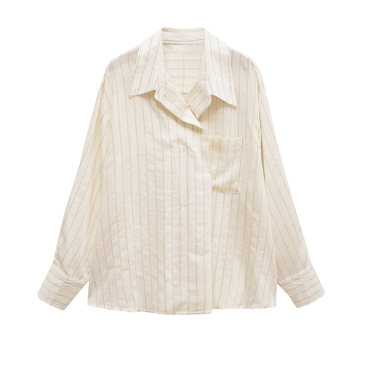 Oversized Striped Long Sleeve Shirt