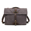 Canvas Messenger Bag with Waxed Finish and Top-Grain Cowhide Leather 3