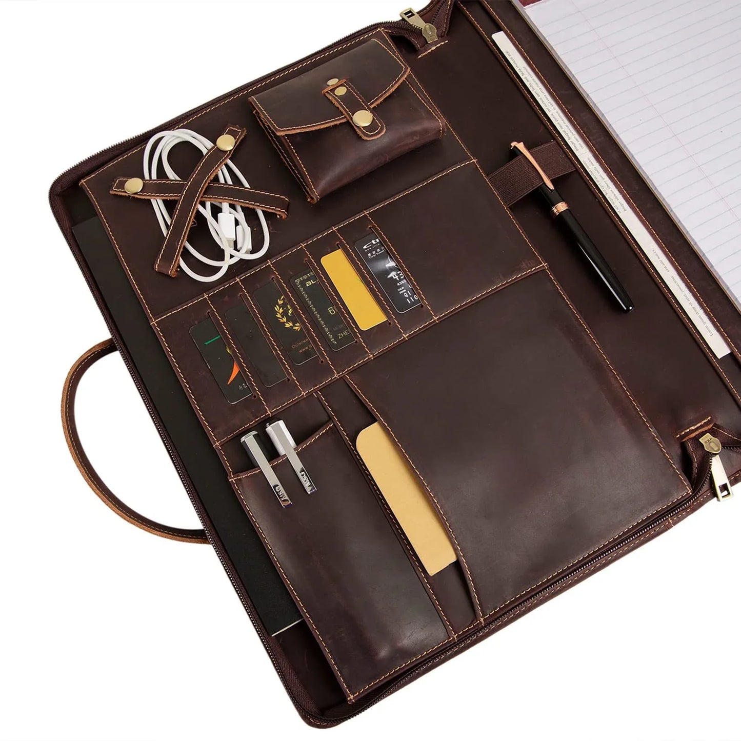 Crazy Horse Leather Laptop & Document Case