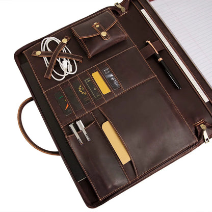 Crazy Horse Leather Laptop & Document Case