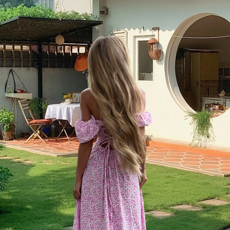 Women split thigh dress for summers beach outfit