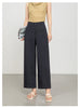 High waisted cropped pants women with rolled cuffs