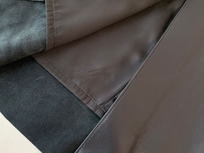 Women’s Genuine Leather High Waist Midi Skirt