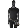 Punk Waist Leg Bag Black PU Chain and Motorcycle Style