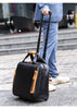 Real Leather Trolley Suitcase Carry-On with Wheels