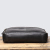 Leather Travel Office Bag with Trolley Strap