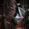 Black Genuine Leather Duffle Bag Travel, Gym & Overnight Bag