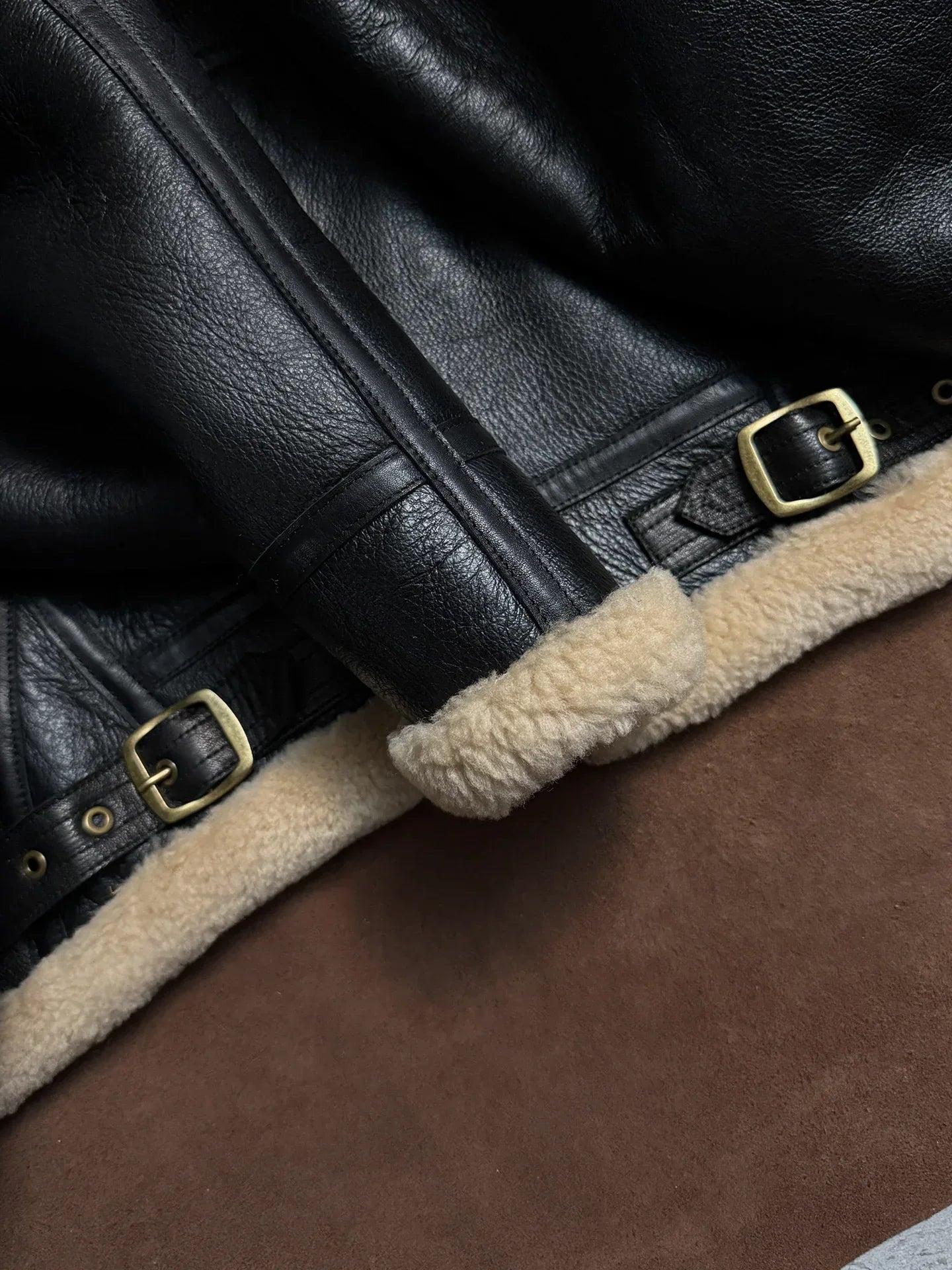 Men’s Shearling Aviator Leather Jacket