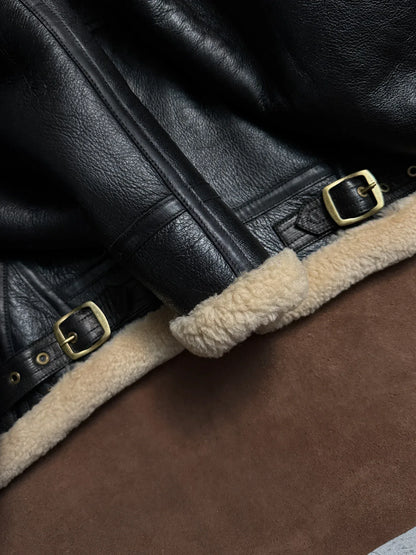 Men’s Shearling Aviator Leather Jacket