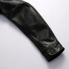 Men Full Grain Calfskin Black Leather Jacket