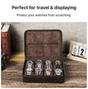 Men’s Leather 8 Slot Luxury Watch Box Travel Case Organizer