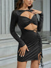 Black lace up skirt set with crop top