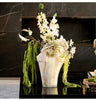 Italian Vintage Style Jade Vase Marble Flower Vase & Pot