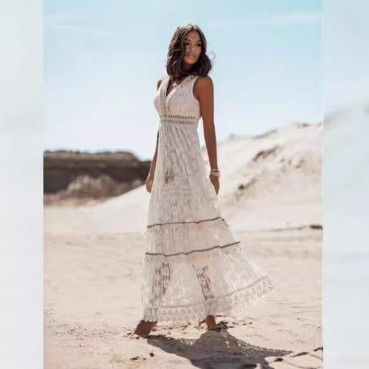 women split thigh summer maxi dress