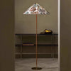 Danish Wabi-Sabi Rattan Floor Lamp Retro Hat Style Standing Light