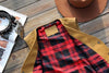 Orange washed vintage leather vest for men