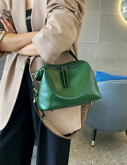 Women Leather Dumpling Crossbody Bag