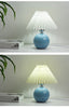 Nordic ceramic pleated bedside table lamp