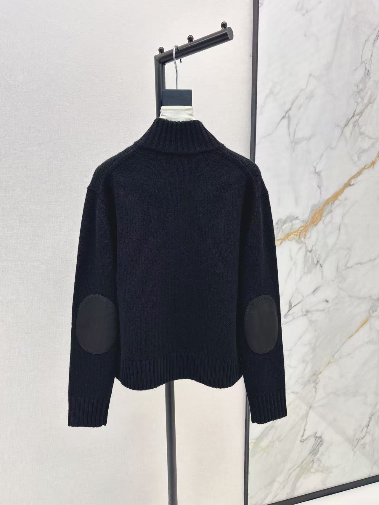 Women’s Cashmere Suede Patch Cardigan Jacket