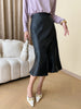 Leather Skirt High Waist Mermaid Hem