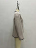 Women’s Wool Blend Contrast Trim Lapel Jacket with Double Pockets