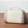 Women’s Genuine Leather Crocodile Pattern Cosmetic Bag
