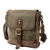 Small Canvas Messenger Bag with Top-Grain Cowhide Leather Trim 2