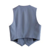 v neck sleeveless lazer vest women's