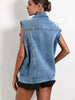 oversized sleeveless denim vest