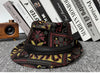 Leather jazz hat with hand-embossed design