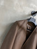 Women Hand Woven Leather Jacket with Open Front Belt