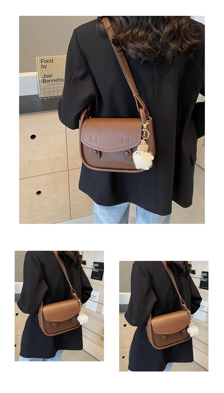 Leather Shoulder Messenger Saddle Bag for Women