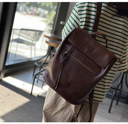 Leather Backpack Women Laptop & Office Use