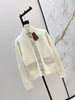 Women’s Cashmere Suede Patch Cardigan Jacket