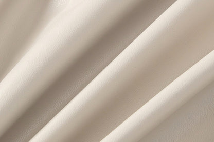 High Waist Leather Slit Straight Skirt