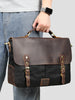 Canvas Briefcase Laptop Bag for Men with 14 Inch Sleeve