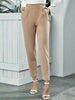 ladies elastic waist pants with slant pockets