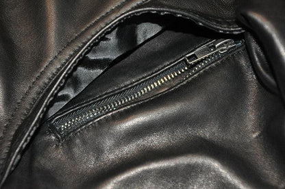 Retro oversized leather flight jacket with dropped shoulder