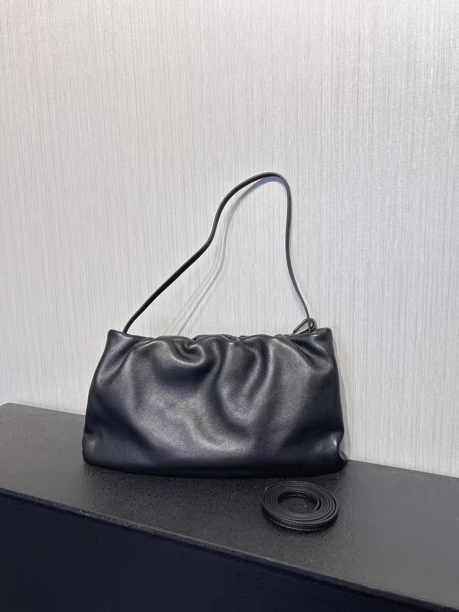 Sheepskin leather cloud shoulder bag for women
