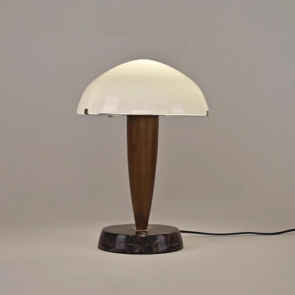 Danish Walnut Marble Glass Table Lamp Nordic Designer