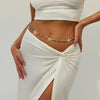 Women’s Gold Starfish Waist Chain with Turquoise Colored Beads
